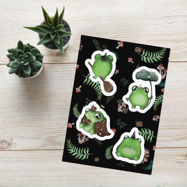 Whimsical frog Sticker sheet