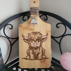 Highland Cow Cutting Board