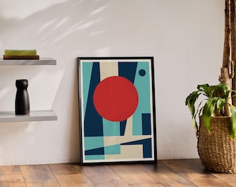 Mid Century Modern 13 Poster Art Print, Mid Century Modern, Retro Wall Art, Home Decor, Retro Art, Mid Century Art, Geometric Art