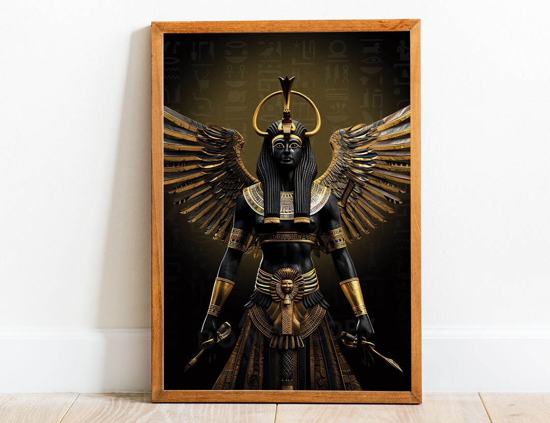 Egyptian Goddess Isis 02 Wall Art, Egyptian Art Print, Egyptian Poster ...