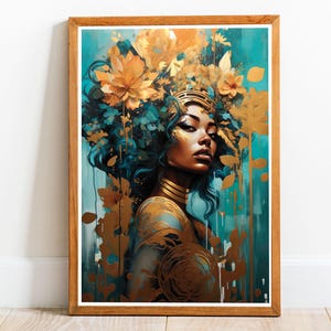 Art Nouveau African American Woman 01, Art Nouveau poster, Alphonse Mucha Style Print, Art Nouveau Art, Art Nouveau Print, Nouveau wall art