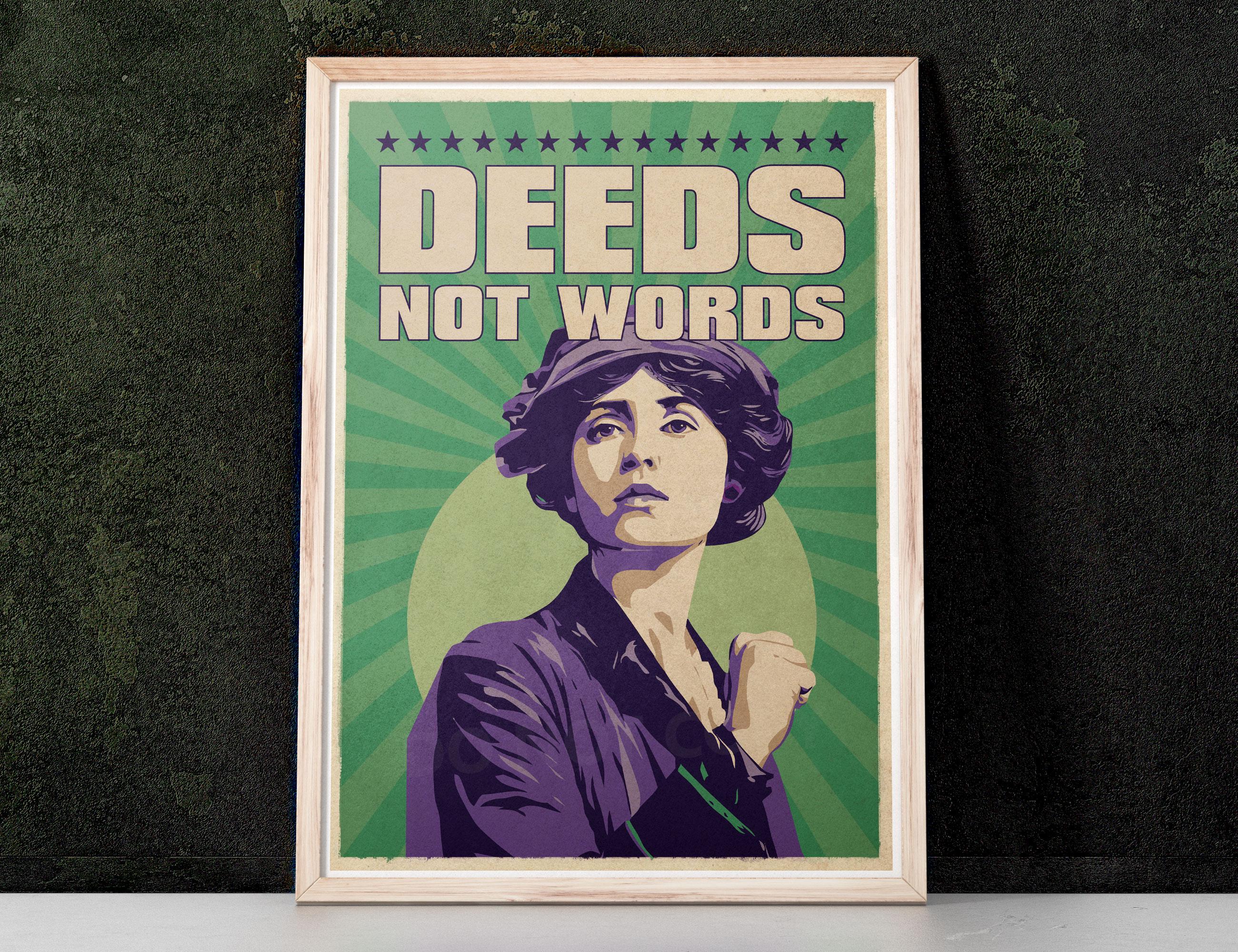 Emmeline Pankhurst Suffragette Art Print 03 | Feminist Wall Art ...