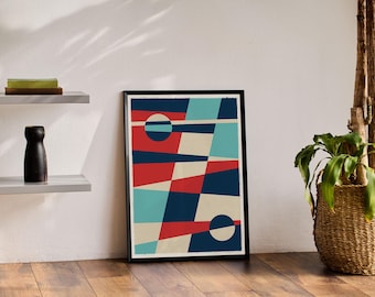 Mid Century Modern 11 Poster Art Print, Mid Century Modern, Arte murale retrò, Arredamento per la casa, Arte retrò, Arte di metà secolo, Arte geometrica