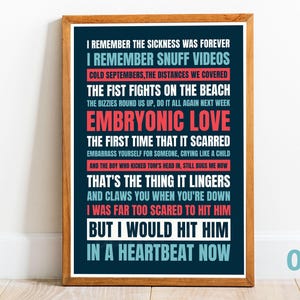 Custom Music Lyrics Print, Personalised Music Lyrics Poster, Favourite Music Lyrics, Music lyrics Print, Our Song, Music Gift, Lyrics Poster