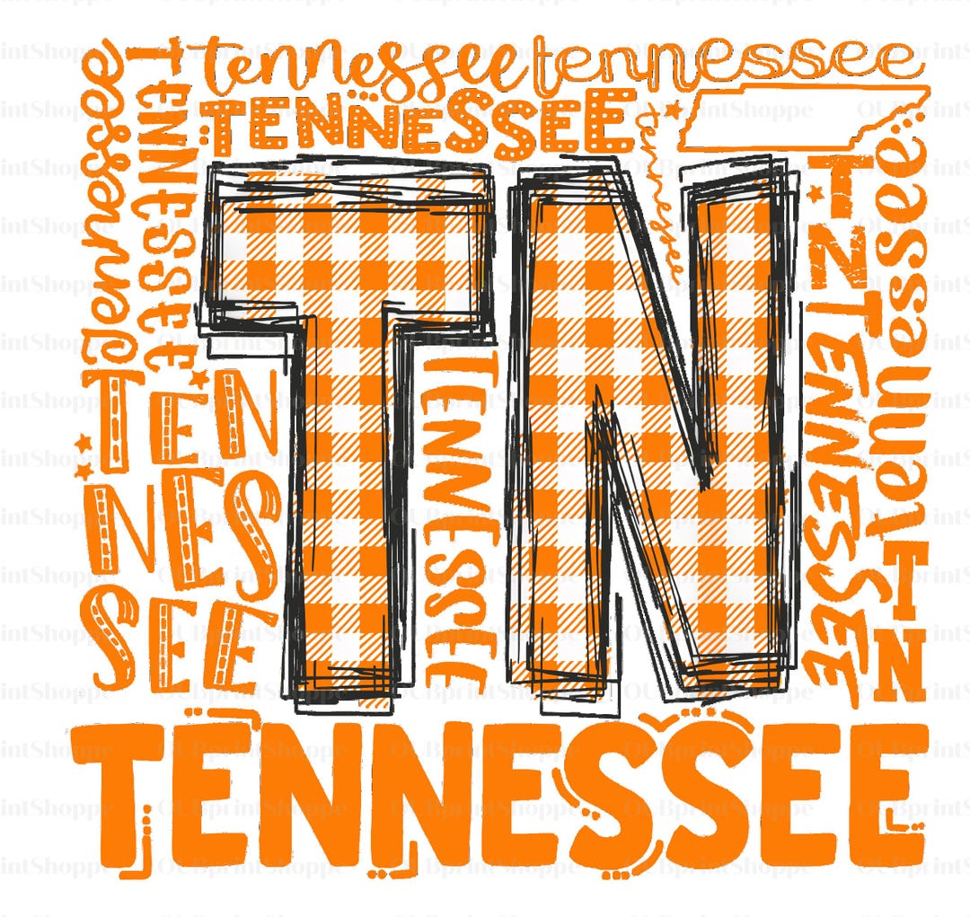 Tennasee Script Logo Tennessee Script DTF Transfer. Ready to Press. Print ONLY - No Shirt ...