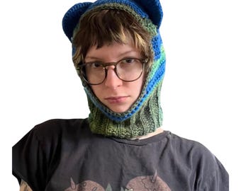 crochet balaclava bear crochet ski mask balaclava with ears custom order bearlaclava