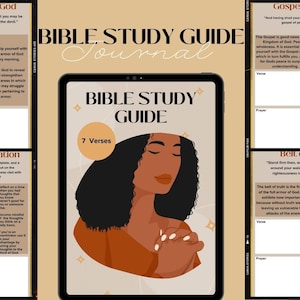 Bible Study Guide, Sermon Notes, Journal Prompts, Canva Template - Resell Rights Included - Christian PLR Bundle