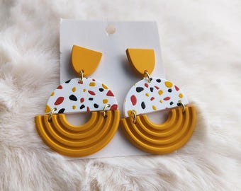 Pendientes huecos de acrílico amarillo claro para mujer, última tendencia, pendientes de aro grandes, regalo para ella, joyería de fiesta.