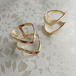RETRO ring, in two pieces, Adjustable Double Point, Stainless steel ring, Minimalist jewelry, gift for woman.