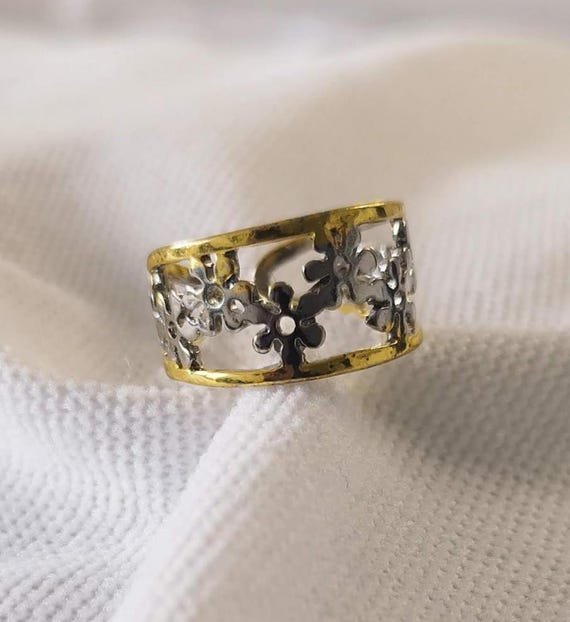 Elegant Adjustable Silver Multi Leaf Ring, Luxuri… - image 4