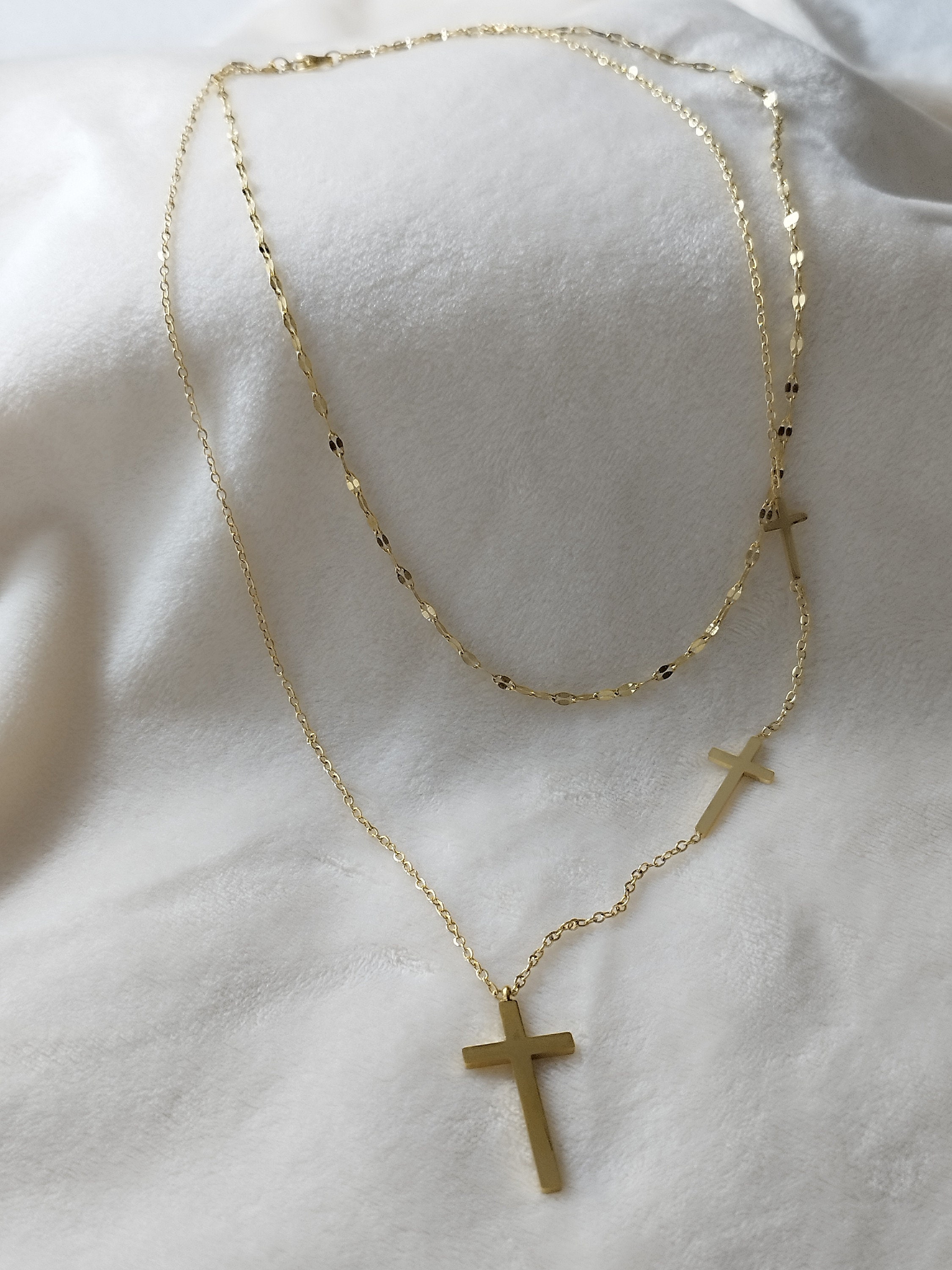 Acier inoxydable Jésus Croix Pendentif Chaîne Croix Collier avec Jésus Pendentif