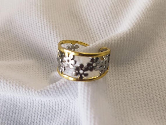 Elegant Adjustable Silver Multi Leaf Ring, Luxuri… - image 2