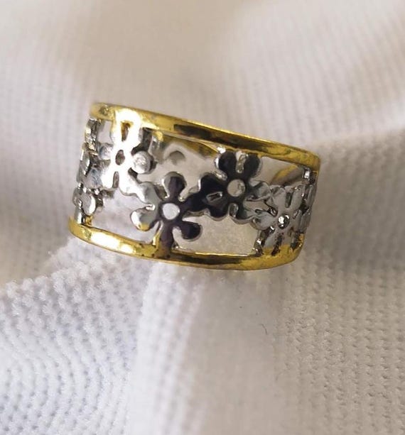 Elegant Adjustable Silver Multi Leaf Ring, Luxuri… - image 3