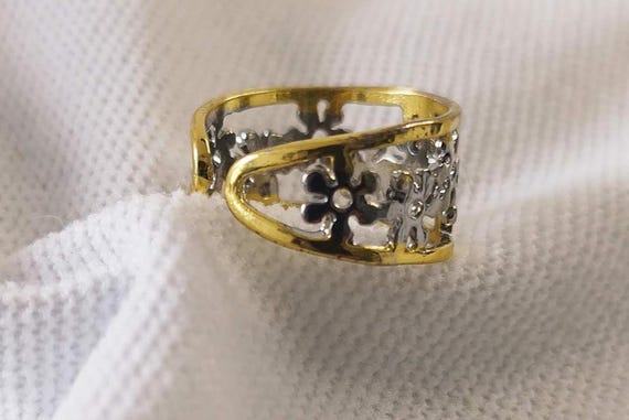 Elegant Adjustable Silver Multi Leaf Ring, Luxuri… - image 6