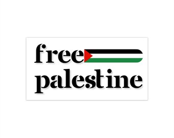 Free Palestine Bumper Sticker: Waterproof Vinyl Palestine Flag