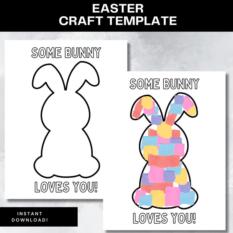 Easter Art Toddler Template - Etsy