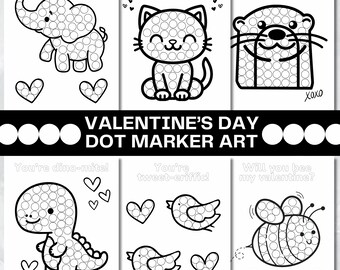 Valentines Day Coloring Pages Printable Valentines Games Do a Dot Marker Activity Homeschool Preschool Valentines Craft Toddler Activity