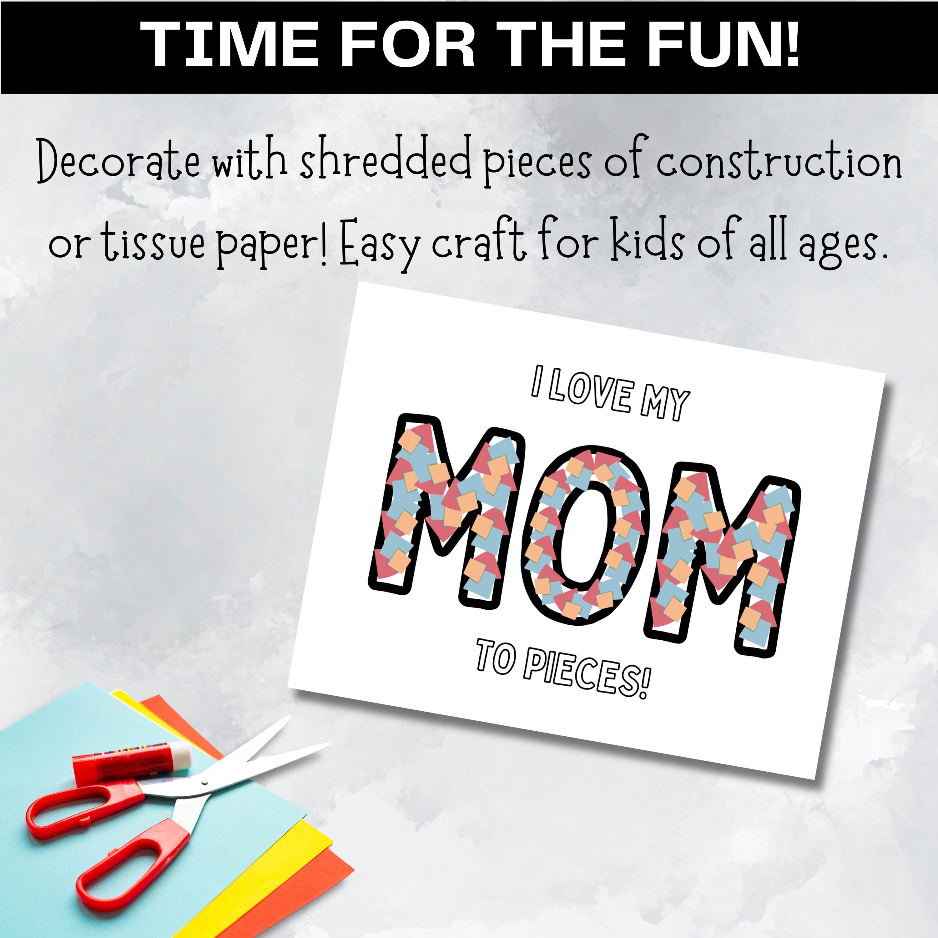 Mothers Day Craft Template I Love You to Pieces Easy Mothers Day ...