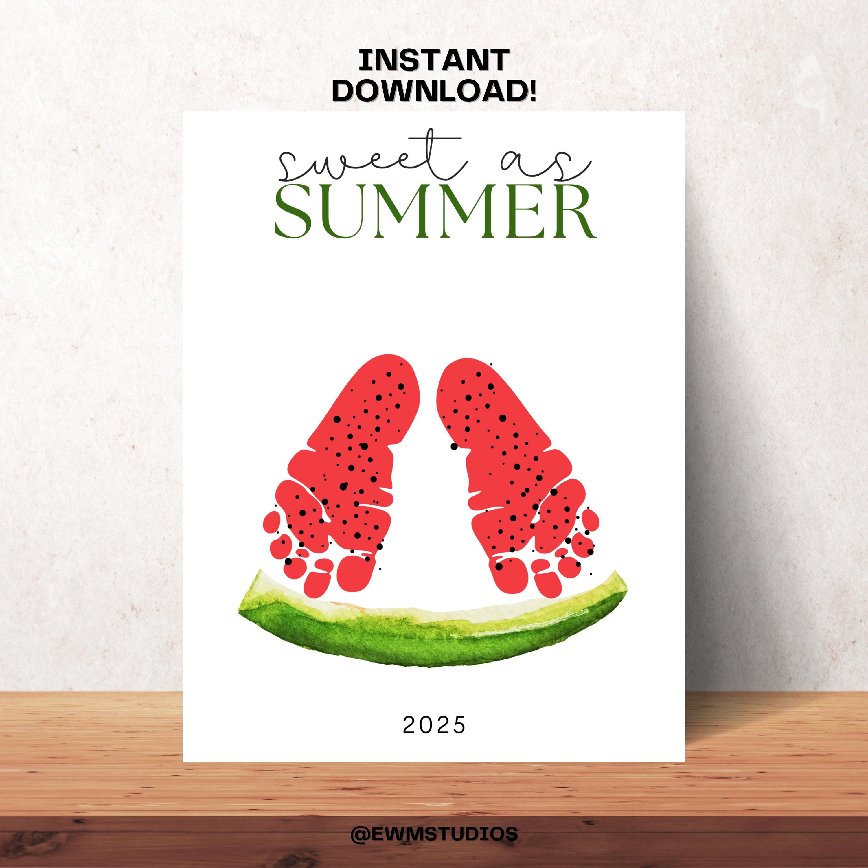 39 Fun Watermelon Crafts for Kids to Break Summer Boredom 4 Watermelon Handprint Craft Printable Summer Crafts One in a Melon…