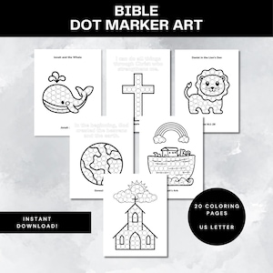 Church Dot Marker Bible Do a Dot Christian Coloring Pages Printable ...