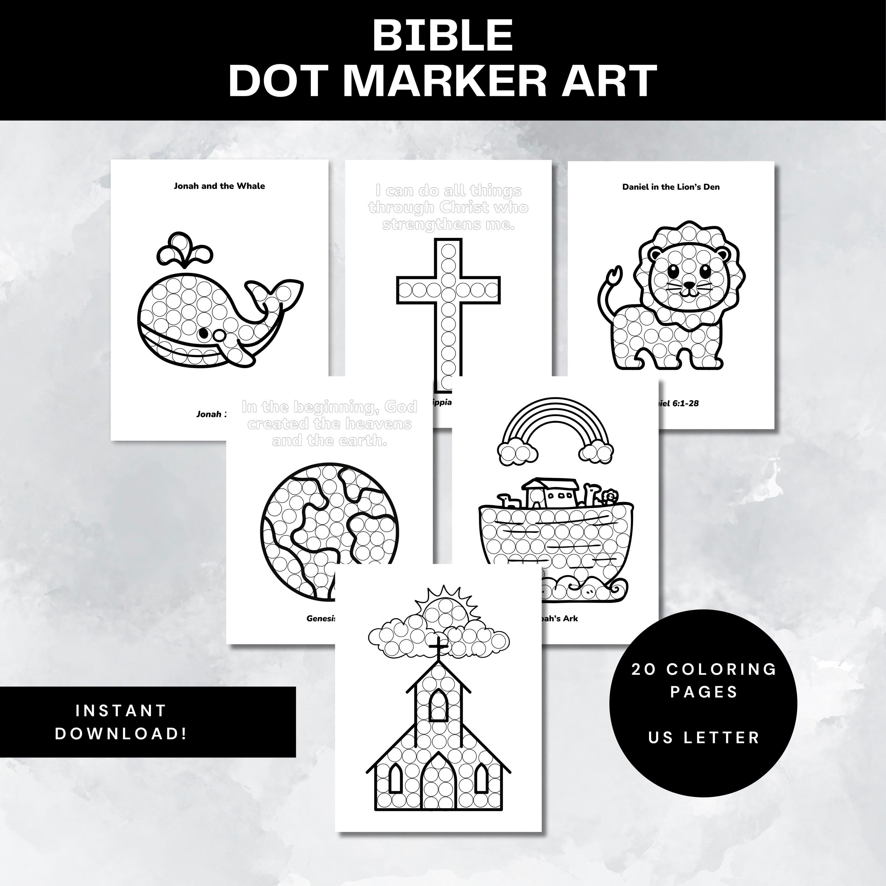 Church Dot Marker Bible Do a Dot Christian Coloring Pages Printable ...