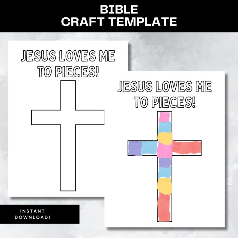 Jesus Loves Me Craft Template Simple DIY Bible Activity for Kids ...