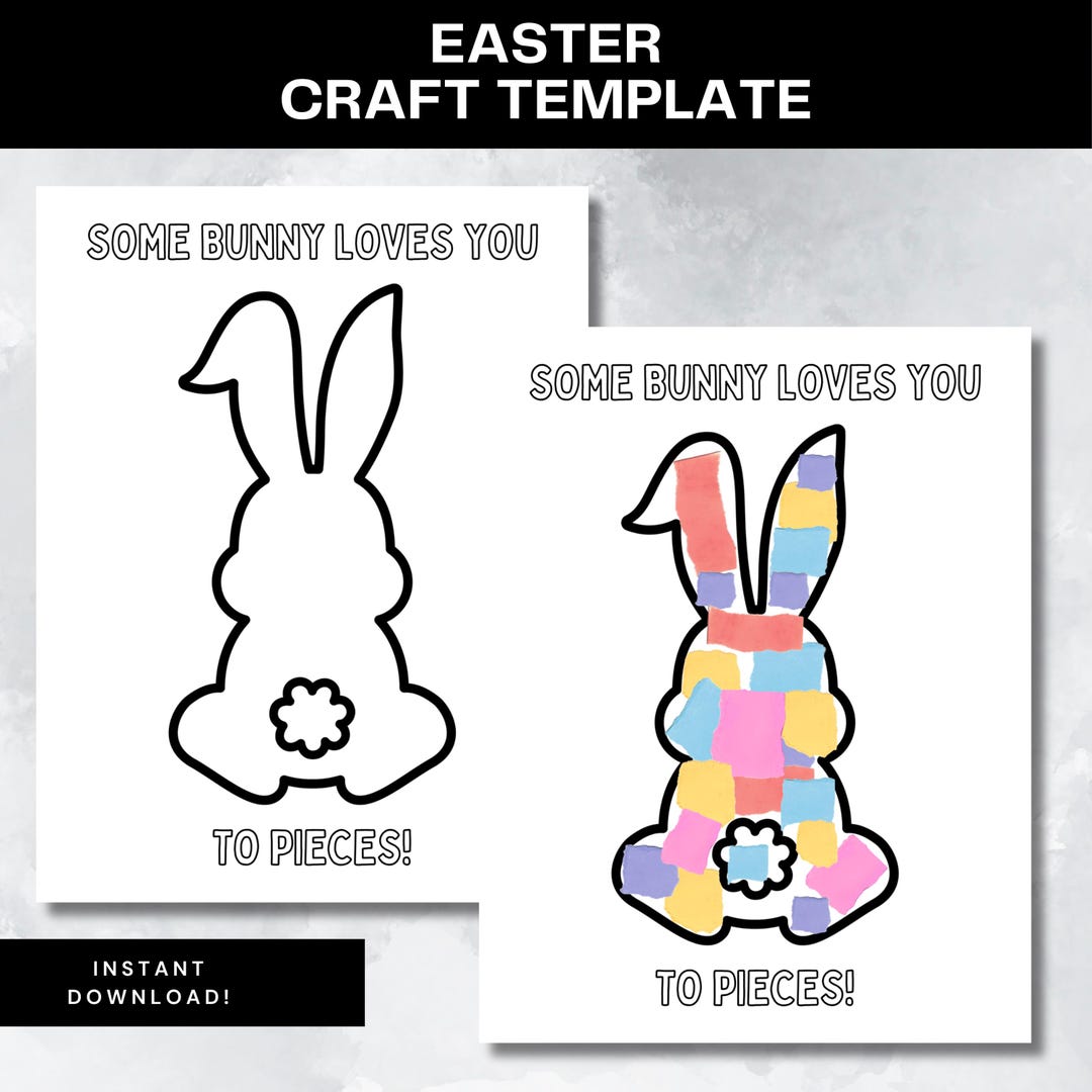 Easter Bunny Craft Template Simple DIY Easter Activities for Kids Easy ...