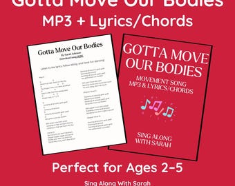 ¡A mover el cuerpo! / Canción de movimiento para preescolares / Canción de acción con MP3 y letra