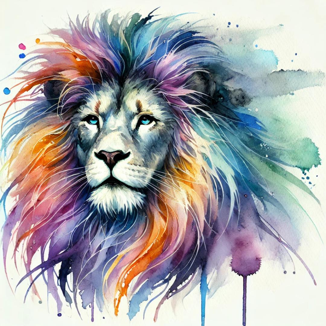 Cuadro León - Etsy