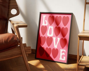 Wall art, LOVE, decoration, home decor, decor, kitchen, bedroom, wall, love art, poster