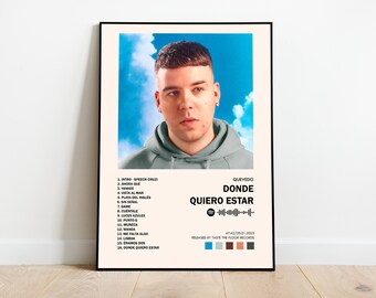 Quevedo poster, Quevedo album cover poster, WHERE I WANT TO BE, Poster, Digital print, Decoration, album, musical poster