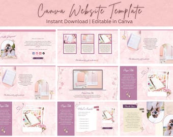 Canva Website Template: Mobile-Friendly Landing Page for Digital Products (PDF Download)