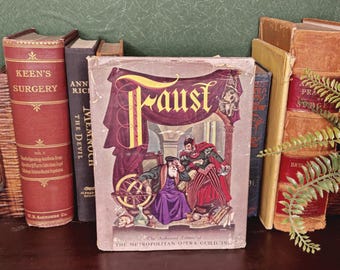 Vintage Faust Metropolitan Opera Guild Illustrated Hardcover Book 1943
