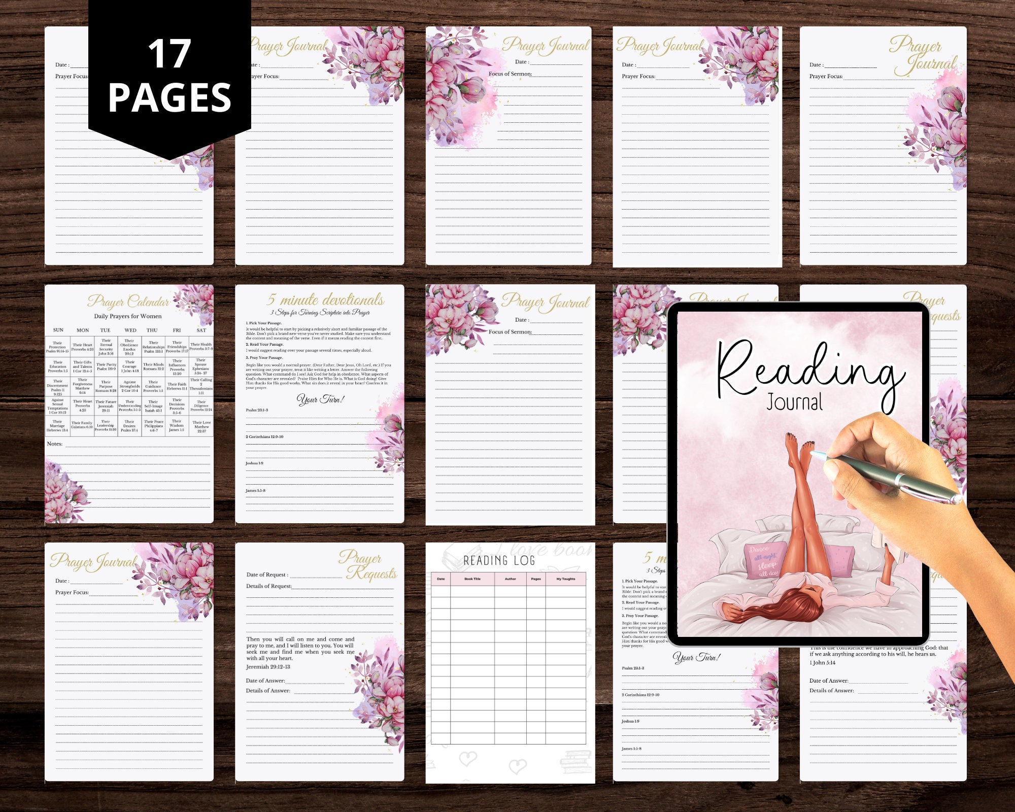 Prayer Journal Printable Bible Study Guide Gratitude Journal Digital ...