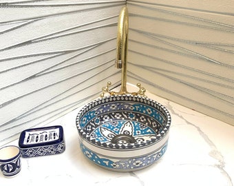 Donnez une touche exotique à votre salle de bain avec ce lavabo marocain - Vasque en céramique marocaine