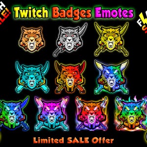 TIGER Sub badges, Tiger sub badges for twitch, twitch tiger badges for streamers, Streamer Tiger Badges, Tiger Rank Badges for streamers,