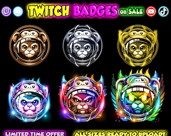 Twitch Badges | Twitch Sub Badges | Ape badges | Monkey badges | Ape Sub badges | Monkey Sub badges | Badges for twitch| badges for streamer