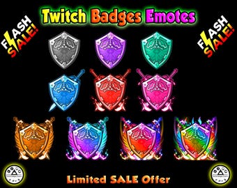 Distintivi Twitch Sub Shield: Distintivi di grado (download digitale)