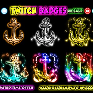 ANCHOR sub badges, twitch sub badges, twitch badges, twitch sub badge, sub badges twitch, badges twitch, twitch bit badges, magic sub badges