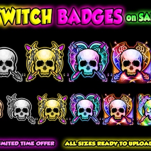 Insignias de suscripción de SKULL, insignias de suscripción de Twitch, insignias de Twitch, insignia de suscripción de Twitch, insignias de suscripción de Twitch, insignias de Twitch, insignias de Twitch bit, insignias de suscripción de Grim