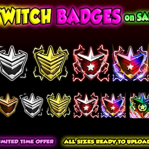 SHIELD sub badges, twitch sub badges, twitch badges, twitch sub badge, sub badges twitch, badges twitch, twitch bit badges, RANK sub badges