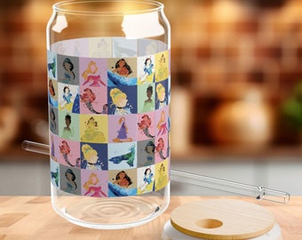 disney princess glass, Disney Princess Tumbler, Custom Disney Princess Gift, Custom Princess Gifts, Personalized Water Bottle, Princess Cup