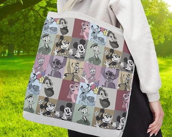 Micky und Freunde Einkaufstasche, Disney World Tasche, Mickey Mouse Tasche, Minnie Tasche, Reisetasche, Disney Weltreise, Disneyland Tasche