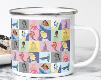 disney princess camp cup, Disney princess mug, Enamel Camp Mug, eras tour camp cup, campfire mug, Disney kids cup, princess kids cup