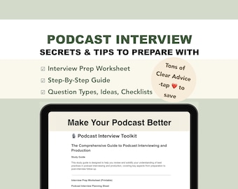 Podcast Interview Toolkit & Question Bank — Pro Host Templates, Printable Guest Prep, Step-by-Step Guide for Profitable, Unforgettable Shows
