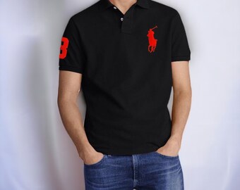 Ralph Lauren Polo T-Shirt with Embroidered Logo - Short Sleeve Cotton Piqu Mesh Factory Seconds - XS-4XL Sizes Available