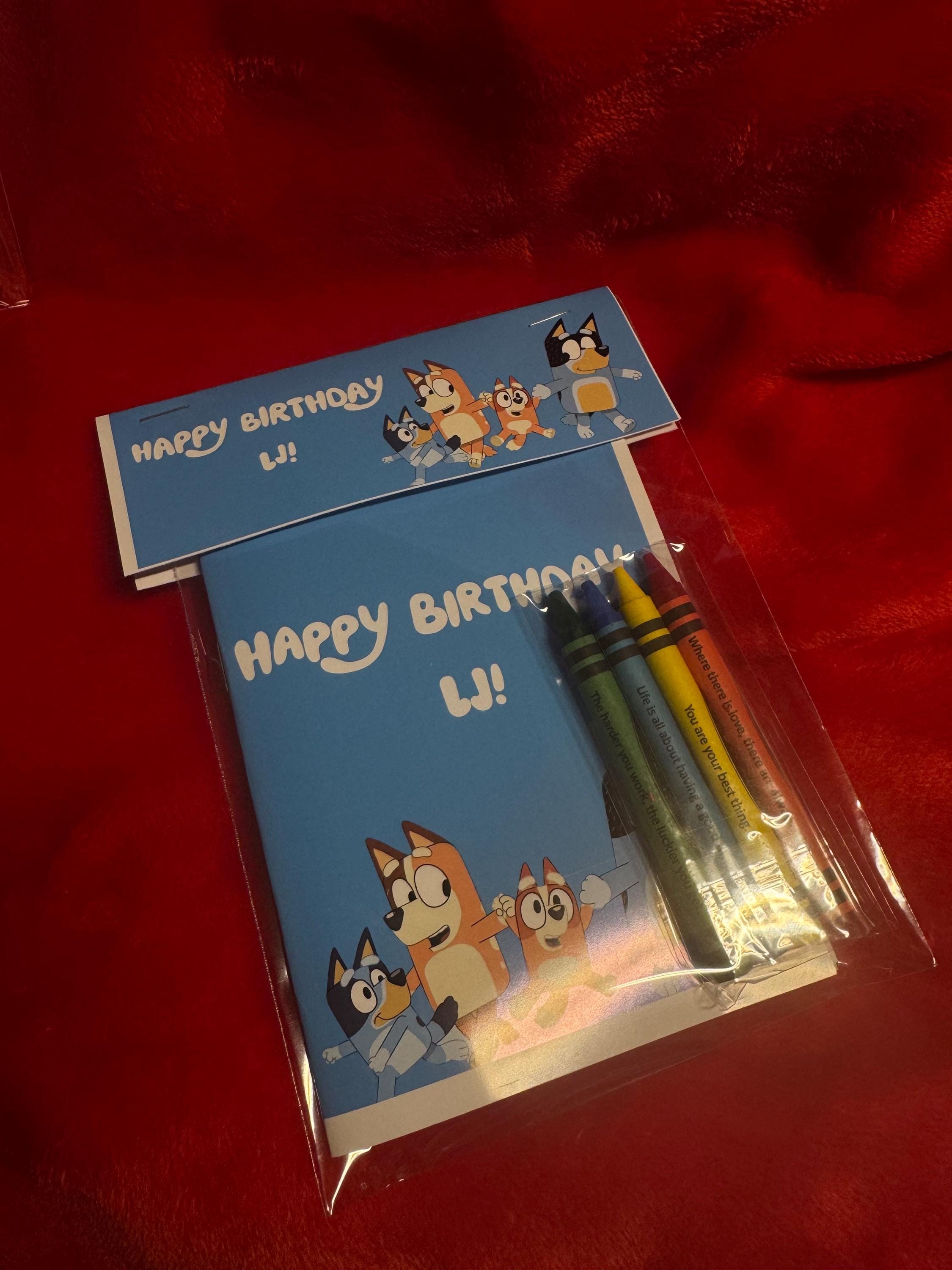 Custom Bluey Coloring Book + Crayons