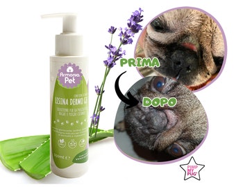 LISINA DERMO GEL Solución para la limpieza de arrugas y pliegues de la piel del perro | Específico para malassezia, antifúngico, calmante y cicatrizante.