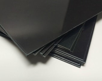 Lámina de plástico ABS negro liso - 24" x 48", material para bricolaje