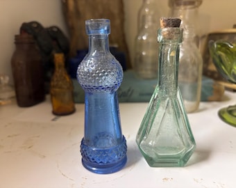 Vintage Fisch Bitters Blue Fish Bottle, Collectible Glass
